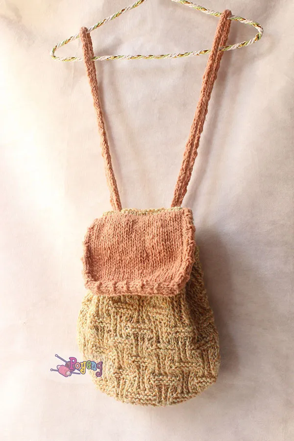 Basketweave Small Backpack — detail