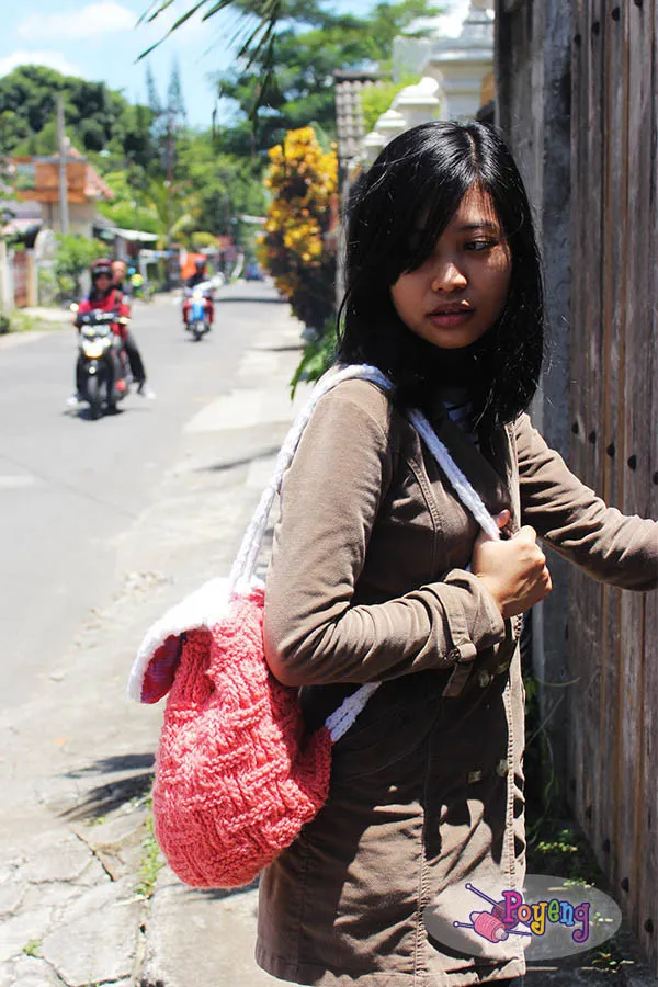 Basketweave Small Backpack — detail