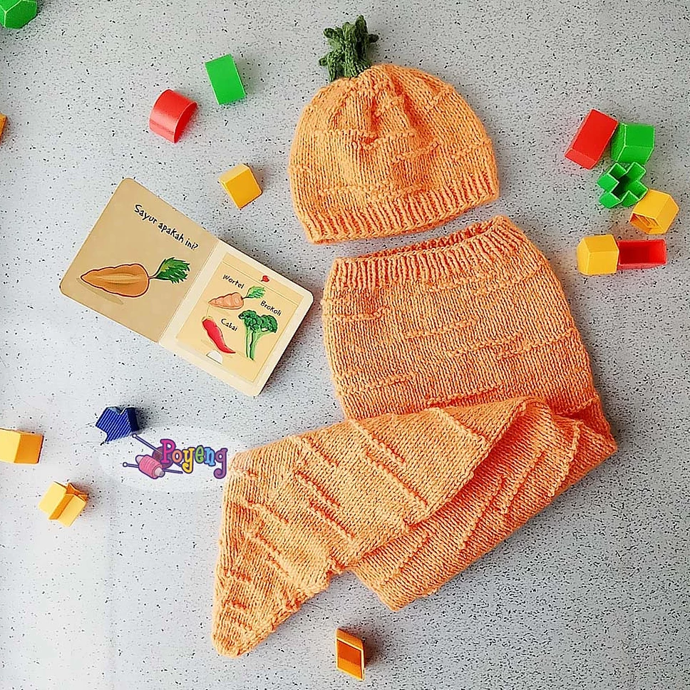 Carrot Baby Hat And Cocoon