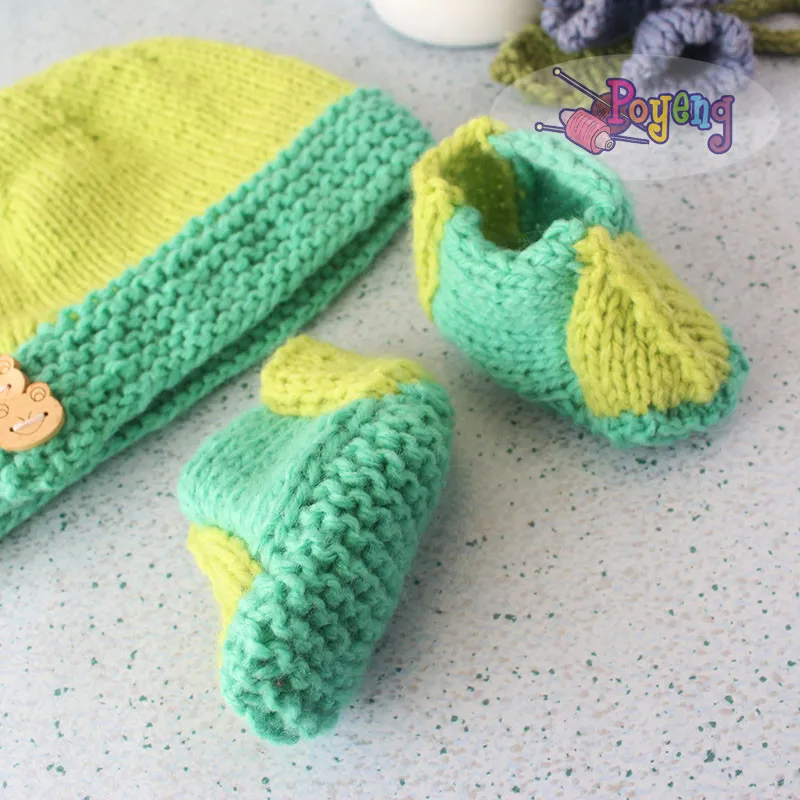 For Him Baby hat & Booties Set — detail