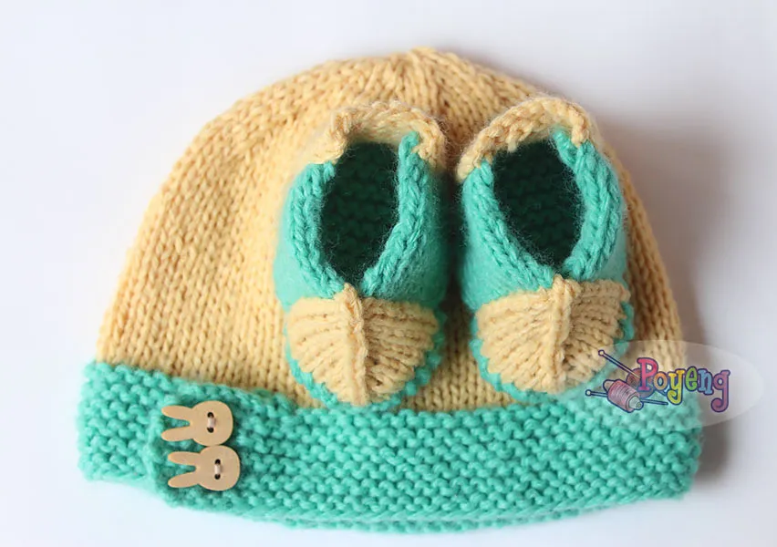 For Him Baby hat & Booties Set — detail
