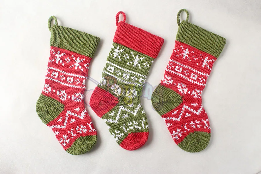 (Free) Stranded Christmas Stocking — detail