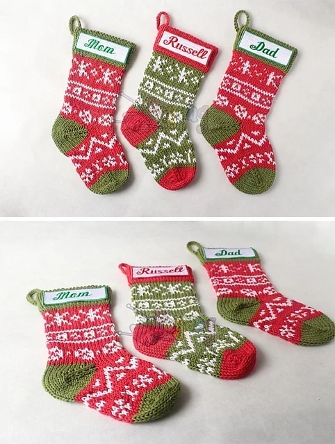 (Free) Stranded Christmas Stocking — detail