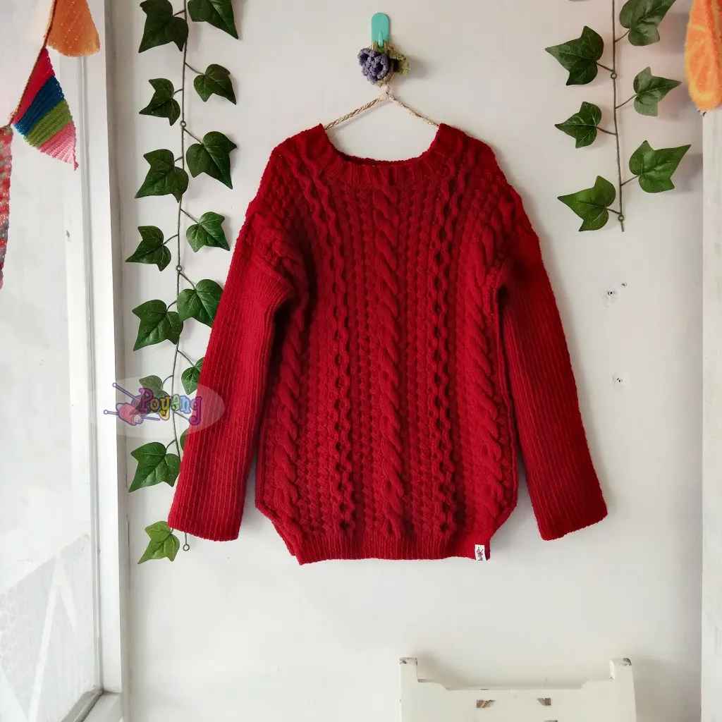 No Seam Cable Pullover — detail