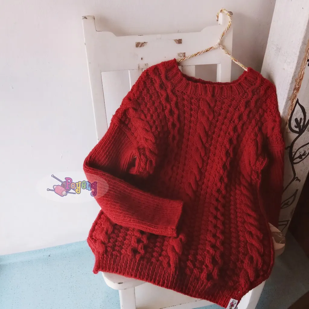 No Seam Cable Pullover — detail