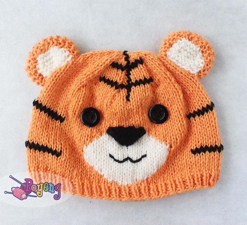 Tiger Cub Baby Hat — detail