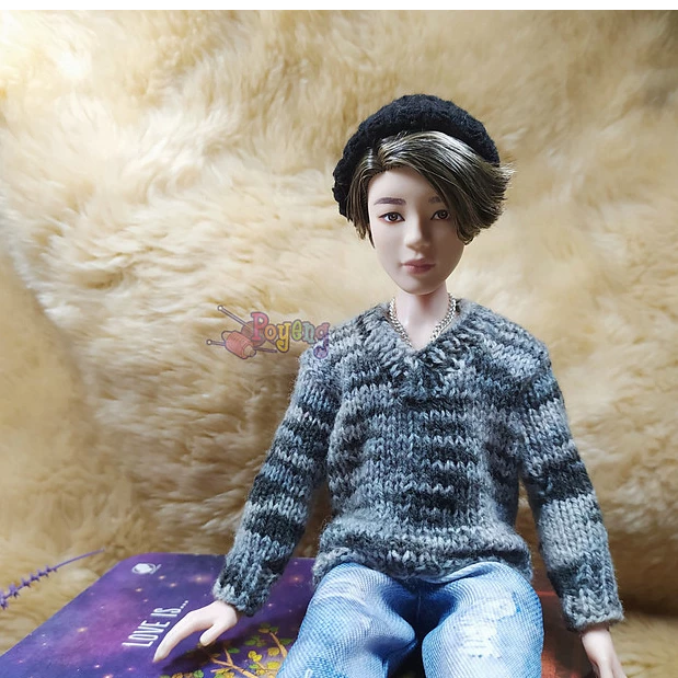 V Neck Sweater for Ken Doll
