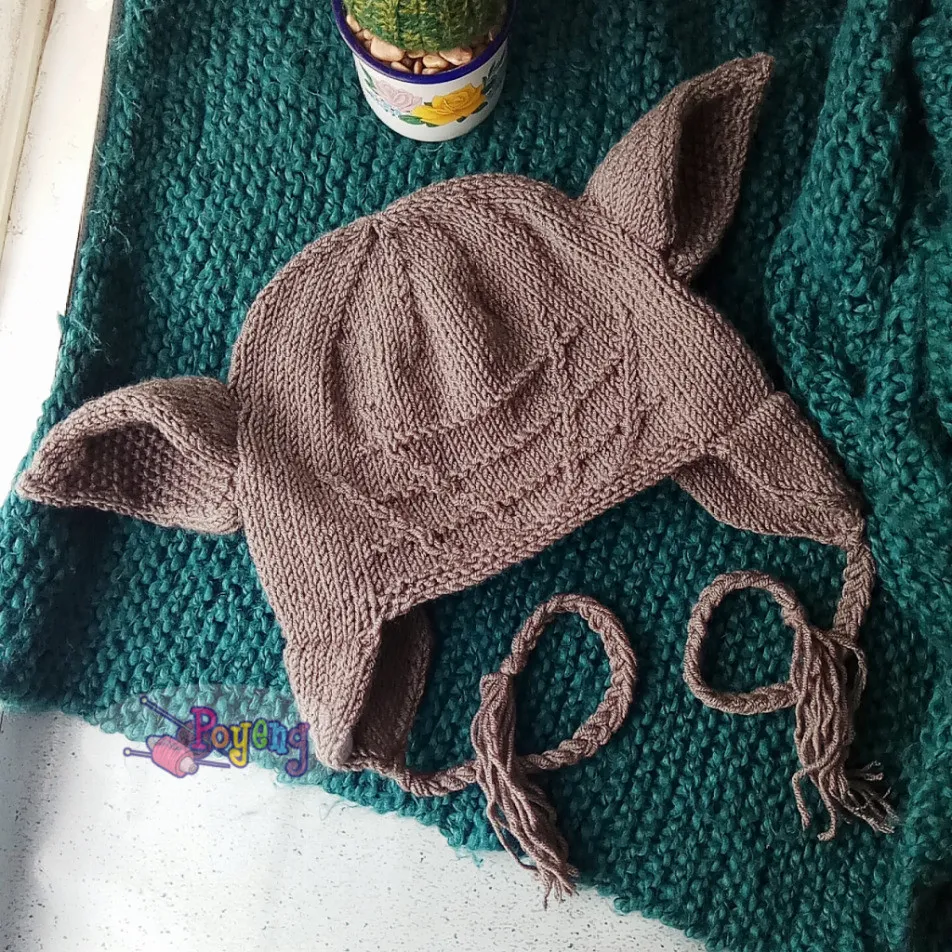 Wrinkle Yoda Baby Hat — detail